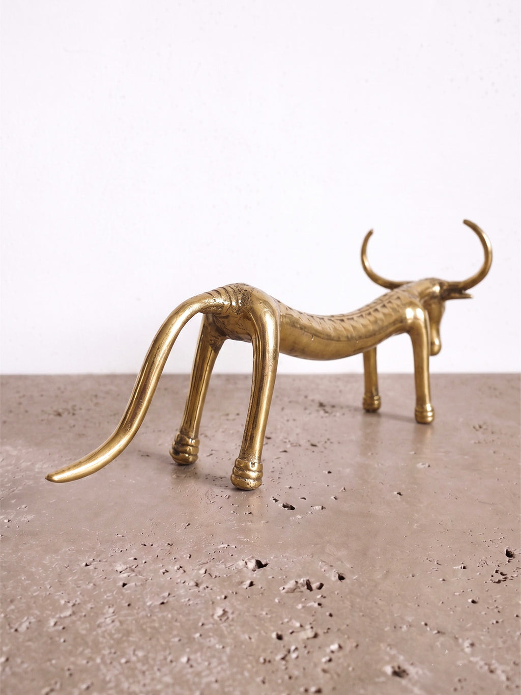 GÜÇ BOĞASI PİRİNÇ DÖKÜM BİBLO 20X9X8 CM