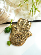 AYOMI Pirinç Hamsa tütsülük, 5 cm, geleneksel tasarım ve detaylı işçilikle yapılan dekoratif tütsülük.