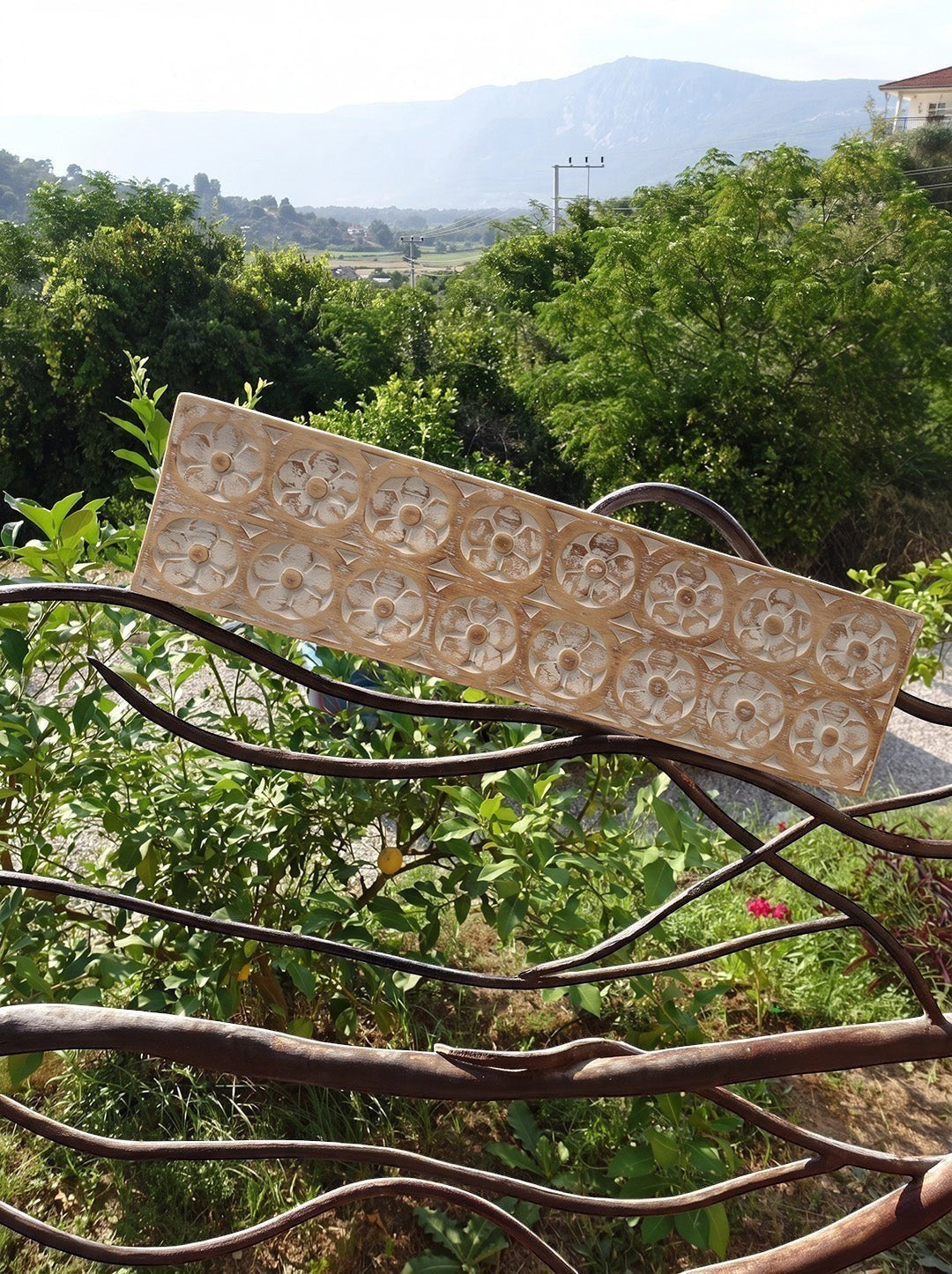 FLORES AHŞAP DUVAR DEKORU (3 RENK) 50X13 CM